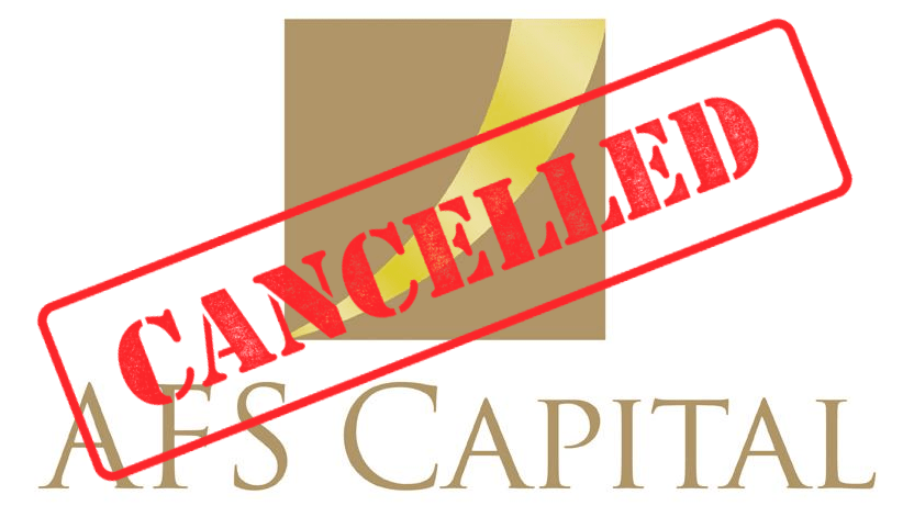 AFS Capital license cancelled