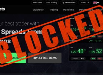 IC Markets website blocked