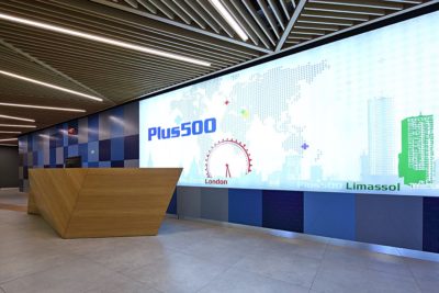 Plus500 office lobby