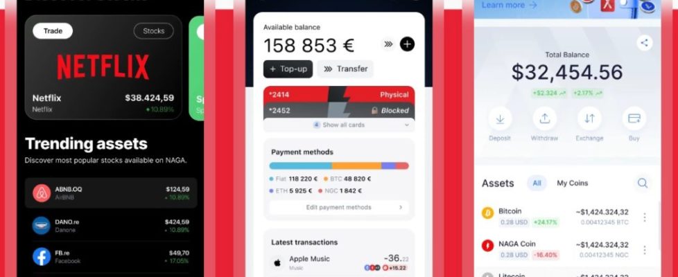 NAGA trading payment apps