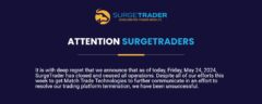 Prop firm SurgeTrader closes