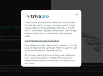 Trivepro cancel FCA license