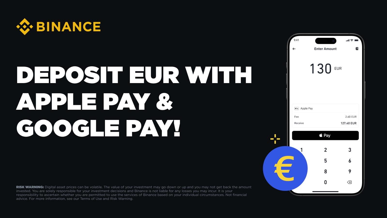 Binance adds Apple Pay and Google Pay to options for EUR deposits - FX News  Group