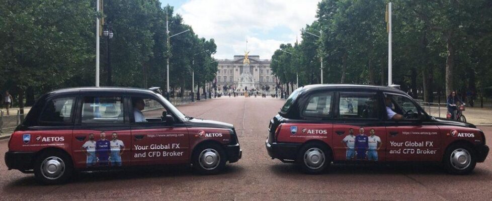 Aetos London taxi advertising
