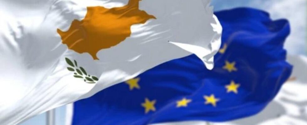 Cyprus EU flags