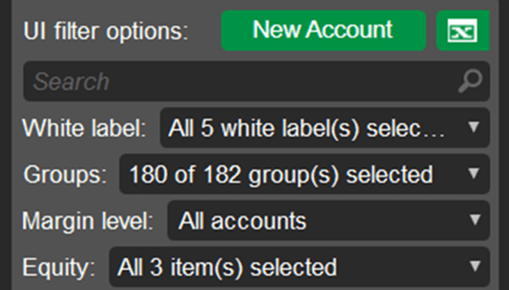 cTrader Admin improved filters 2