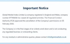 GMI UK website message