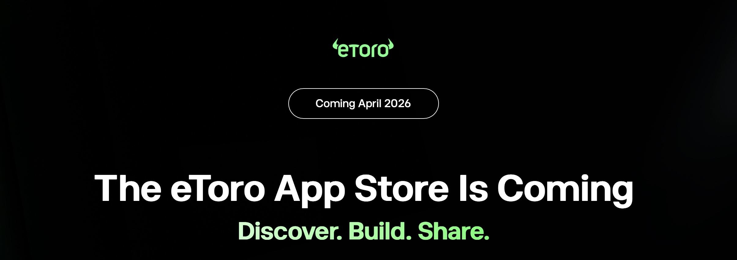 etoro App Store landing page