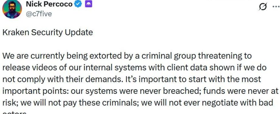 Nick Percoco X post extortion
