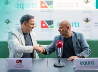 Lutfi Shahin, MD of Equiti Jordan, with Khalid Naffa, President of the JTF, at the partnership signing ceremony