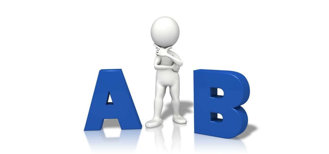 A versus B book decision